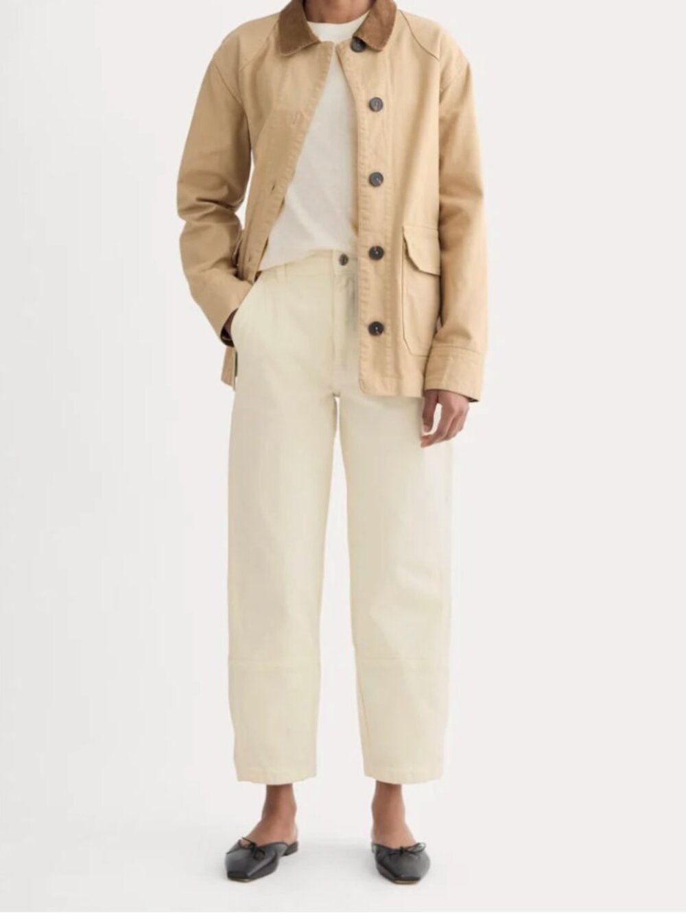 Everlane- The Utility Barrel Pant, Bone